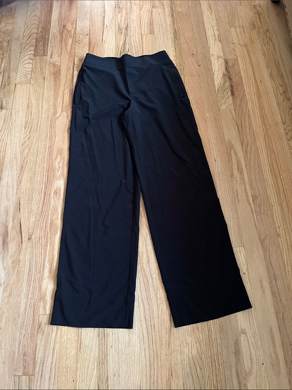 Athleta Black Wide-Leg Pull-On Pants